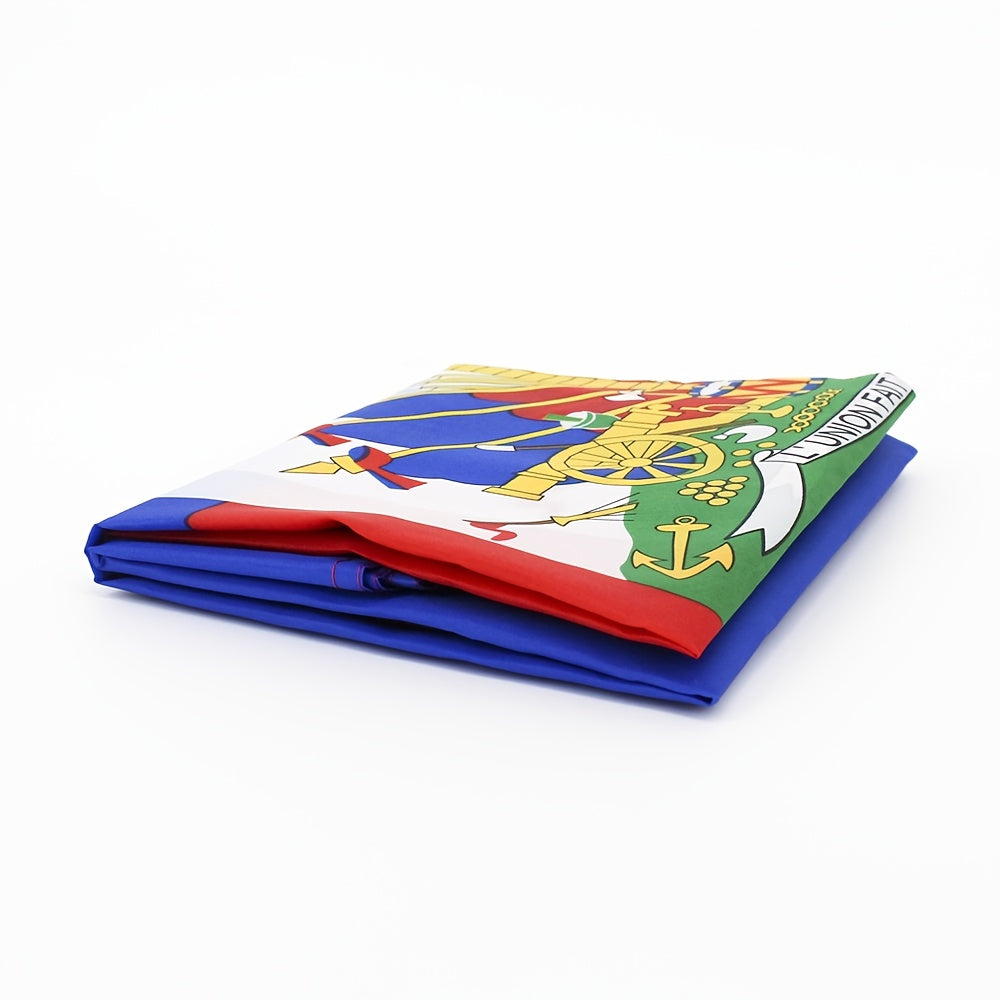 [Haiti National Flag] 100% Polyester, Haiti National Flag, 90x150cm, Woven, Solid Color, 2 Sides Printed, for Wedding, Sports, Patriotic Events