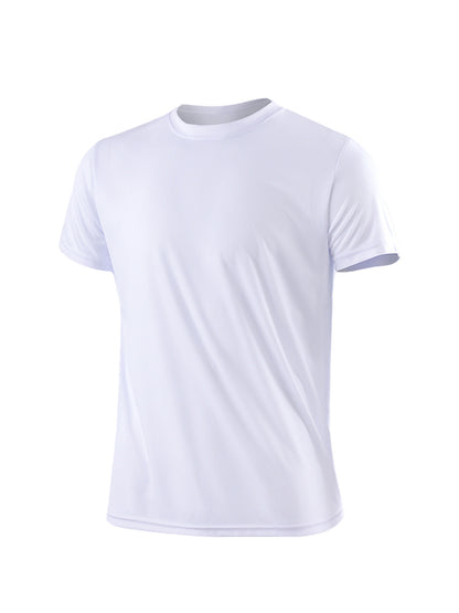 Men's Quick-Dry Athletic T-Shirt - Neon Green Workout Shirt, Lightweight Moisture-Wicking Gym Tee for Running, Training, Boxing, Cycling - Breathable Athletic Top with Round Neck, Gym Shirt, Sports Apparel, Sleek Design, Elas