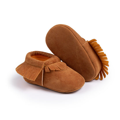 Adorable Tassel Moccasin Shoes for Baby Girls - Soft Sole, Lightweight