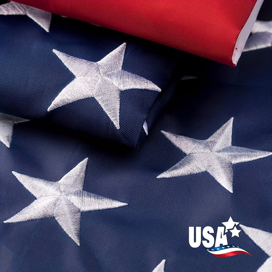 1pc American Flag 3x5 Ft TearProof For Outside, Build To Long Lasting, Fade Resistant Spun Polyester, High Wind US Outdoor Flags Embroidered Stars, Sewn Stripes, Brass Grommet