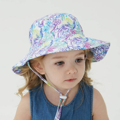 Summer Baby Sun Hats for Girls And Boys, Beach Bucket Hats for Ages 0-8.