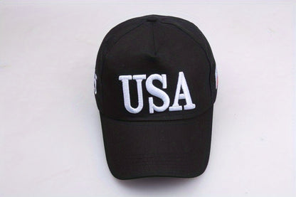 Premium USA Themed Embroidered Cotton Baseball Cap - Unisex Trucker Hat for Hip-Hop Style - Comfortable & Stylish