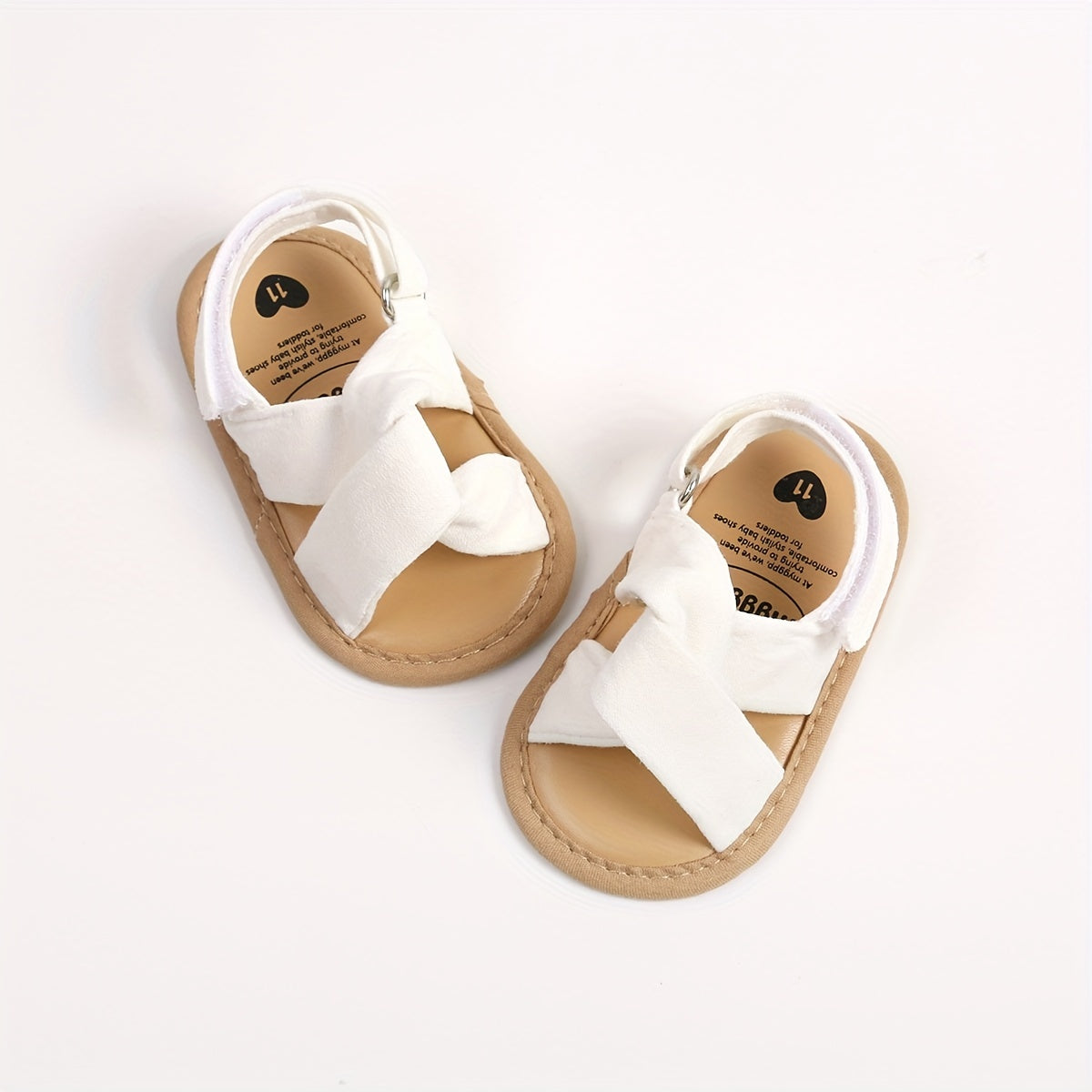 Baby Girls Hook And Loop Sandals, Lightweight Non-Slip Comfy Walking Shoes For Newborn Infant, Summer