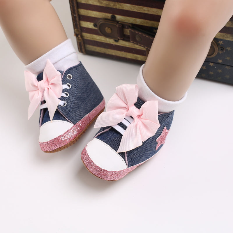 [Fashionable Star Shoes] Soft Non-Slip Baby Girl's Fashionable Five-Pointed Star Children's Sports Shoes | First Pair Toddler Shoes