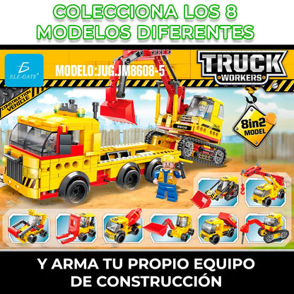 3 in 1 Backhoe Block Toy