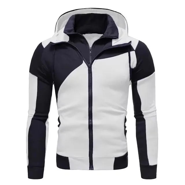 M-3XL Men Hooded Fleece Zip Hoodie Men Thick Solid Color Sweatshirt Mens Casual Hoodies Sportswear Hooded Sweatshirts