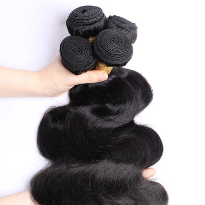 Raw Bundles Human Hair Body Wave, No Tangle Shedding, Keep Texture Silky Soft Raw Indian Hair Bundles Ready to Ship