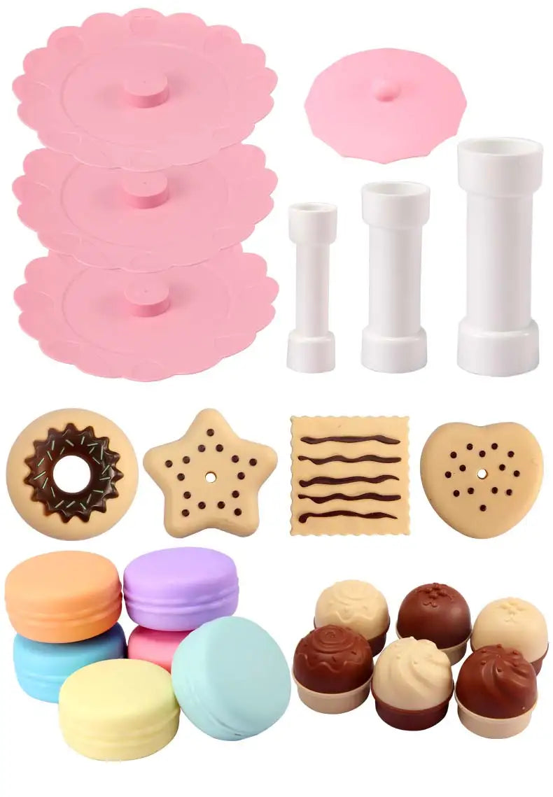 Children Imitate Kitchen Food Toys Birthday Cake Egg Tower Cooking Utensils Steak Fried Eggs Hot Dogs House Games Holiday Gifts