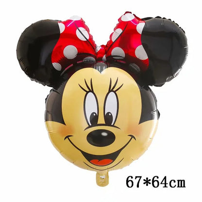 110cm Large Mickey Minnie Mouse Foil Balloons Cartoon Birthday Party Decorations Kids Baby Shower Party Baloon Toys