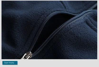 Men's clothing Coat Men Thicken Warm Army Fleece Jacket Patchwork Multi Pockets Polartec Men's Jacket and Coats windbreaker men