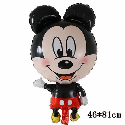 110cm Large Mickey Minnie Mouse Foil Balloons Cartoon Birthday Party Decorations Kids Baby Shower Party Baloon Toys