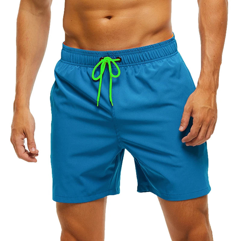 Escatch 2025 Mens Shorts Classic Quickly Dry Solid Sportswear Swim Trunks Beach Mesh Liner Surfing Traje De Baño Hombre Short