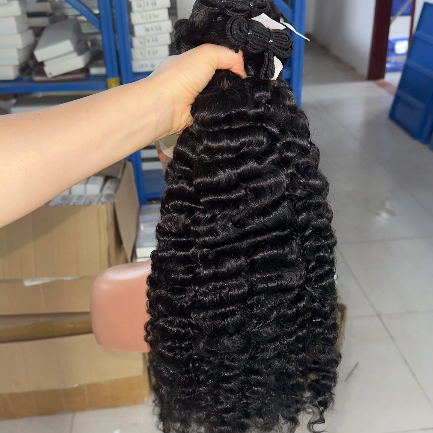 Unprocessed Raw Burmese Curly Wavy Hair Bundle Human Hair Vendor Ready to Ship