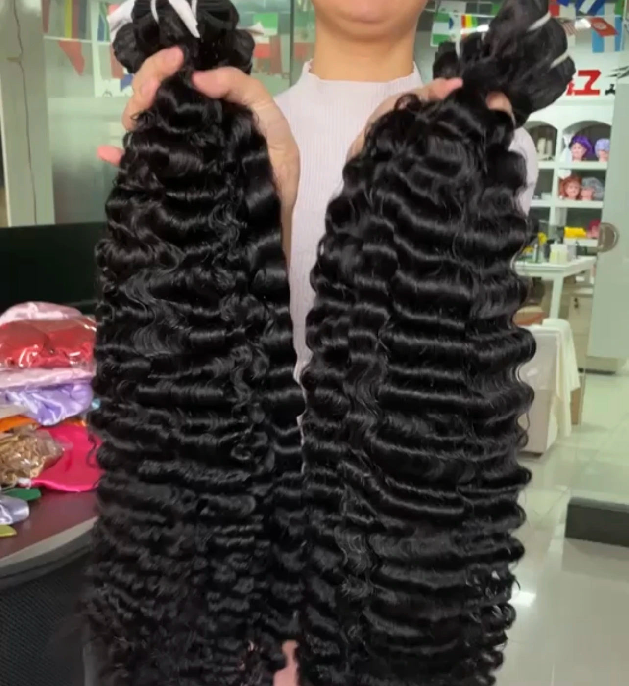 Unprocessed Raw Burmese Curly Wavy Hair Bundle Human Hair Vendor Ready to Ship
