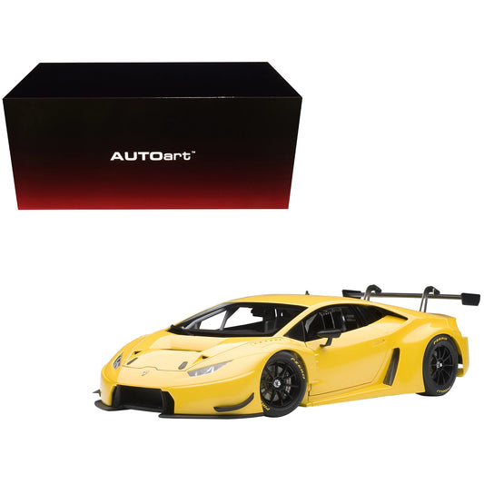 Autoart 1/18 Diecast for Lamborghini Huracan GT3 Yellow Model Car Features Pearl Effect/Giallo Inspired by the Real Vehicle