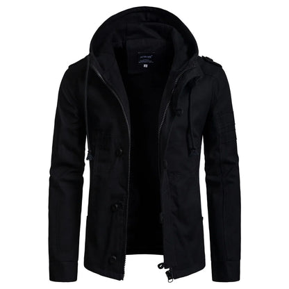 New Designer Winter Men Coat Green Warm Cotton Padded Hooded Down Coat Custom Casual Jacket Loose Outwear