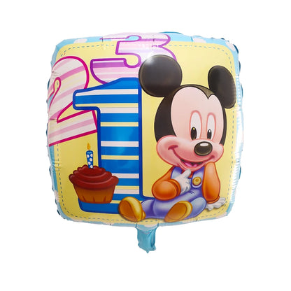 110cm Large Mickey Minnie Mouse Foil Balloons Cartoon Birthday Party Decorations Kids Baby Shower Party Baloon Toys