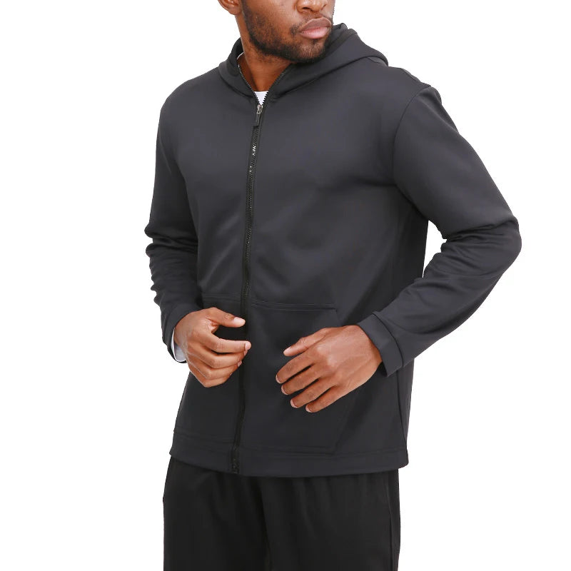 Men's Hoodies With Full Zipper Loose Casual Fitness Sports Men Coat