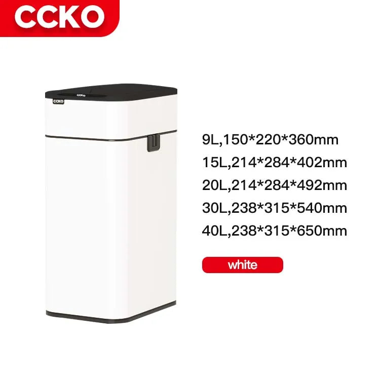 15/20 Liter Stainless Steel Electric Trash Can Smart Dustbin Kitchen Sensor Rubbish Bin Touchless Waste Bins for Office Bathroom