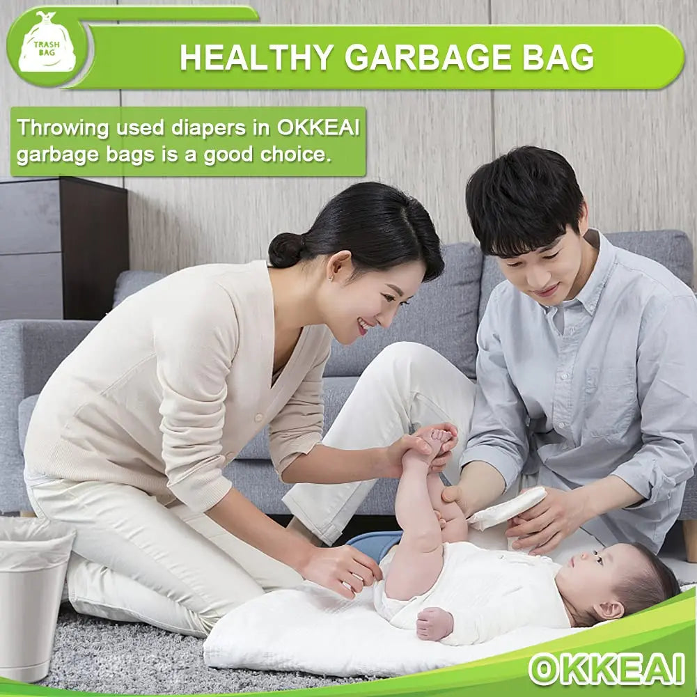 4-5 Gallon Trash Bags Small Garbage Bags Bathroom Trash Can Bags 150 Counts Wastebasket Liners for Office Kitchen,White
