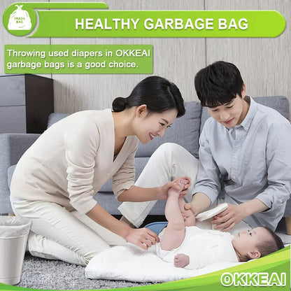 4-5 Gallon Trash Bags Small Garbage Bags Bathroom Trash Can Bags 150 Counts Wastebasket Liners for Office Kitchen,White