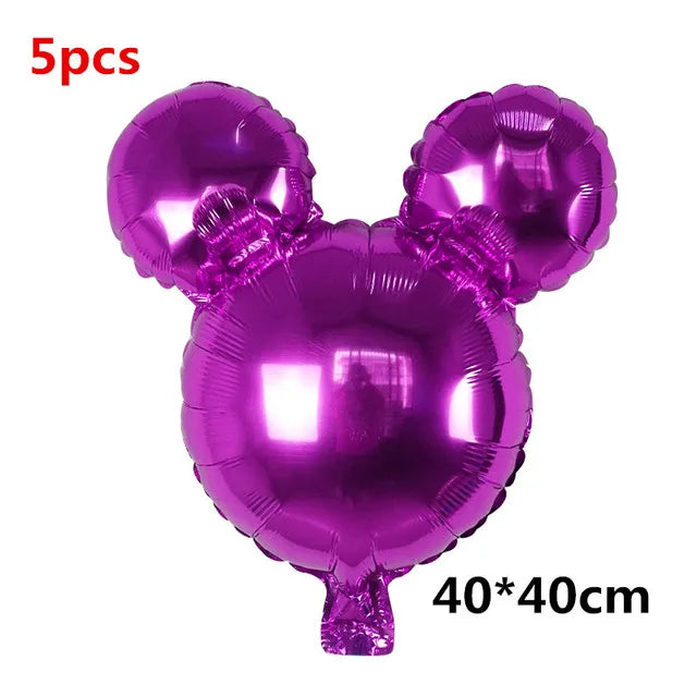 110cm Large Mickey Minnie Mouse Foil Balloons Cartoon Birthday Party Decorations Kids Baby Shower Party Baloon Toys