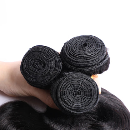 Raw Bundles Human Hair Body Wave, No Tangle Shedding, Keep Texture Silky Soft Raw Indian Hair Bundles Ready to Ship