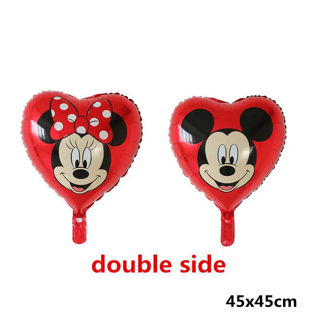 110cm Large Mickey Minnie Mouse Foil Balloons Cartoon Birthday Party Decorations Kids Baby Shower Party Baloon Toys