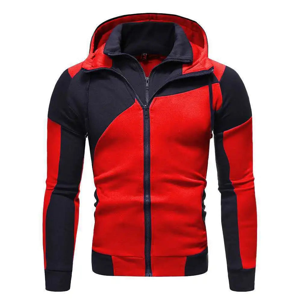 M-3XL Men Hooded Fleece Zip Hoodie Men Thick Solid Color Sweatshirt Mens Casual Hoodies Sportswear Hooded Sweatshirts