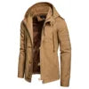 New Designer Winter Men Coat Green Warm Cotton Padded Hooded Down Coat Custom Casual Jacket Loose Outwear