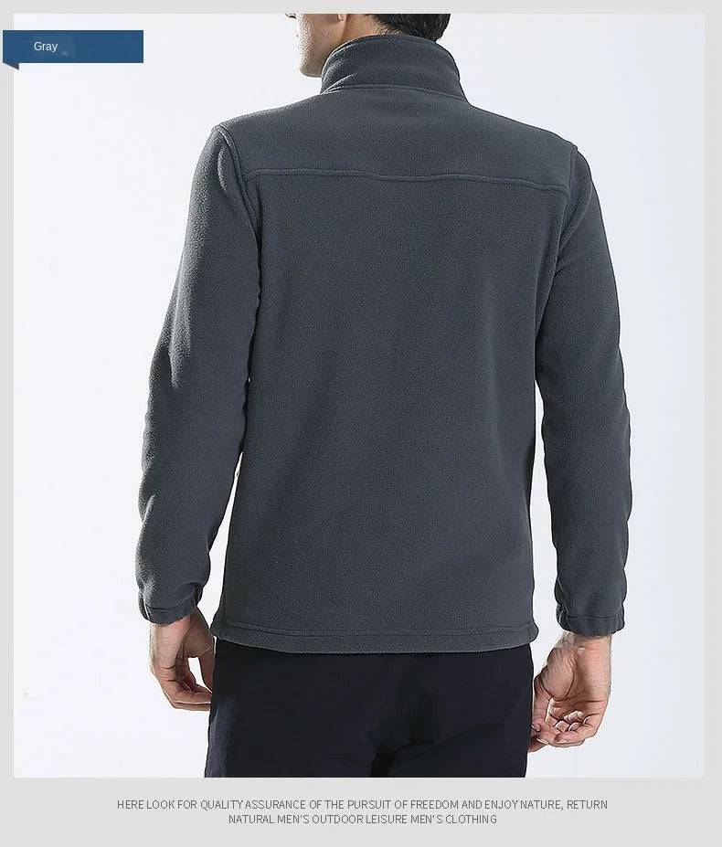 Men's clothing Coat Men Thicken Warm Army Fleece Jacket Patchwork Multi Pockets Polartec Men's Jacket and Coats windbreaker men