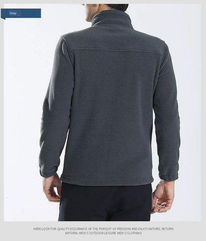Men's clothing Coat Men Thicken Warm Army Fleece Jacket Patchwork Multi Pockets Polartec Men's Jacket and Coats windbreaker men