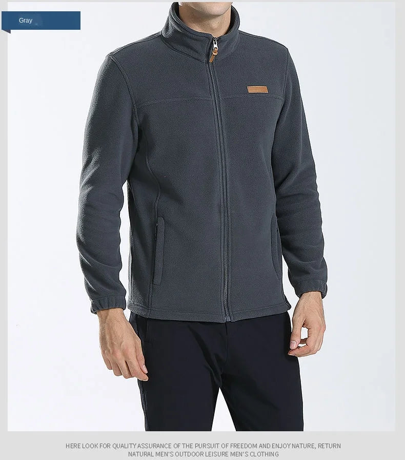 Men's clothing Coat Men Thicken Warm Army Fleece Jacket Patchwork Multi Pockets Polartec Men's Jacket and Coats windbreaker men