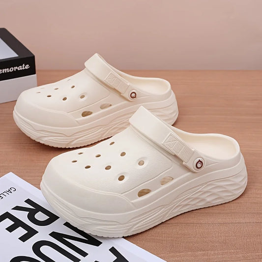 Summer Thick Sole Clogs slippers Anti slip Hole Shoes Quick Drying Beach slippers for Women EVA Casual Sandals