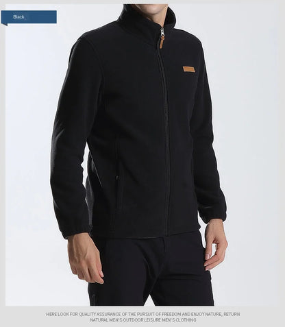 Men's clothing Coat Men Thicken Warm Army Fleece Jacket Patchwork Multi Pockets Polartec Men's Jacket and Coats windbreaker men