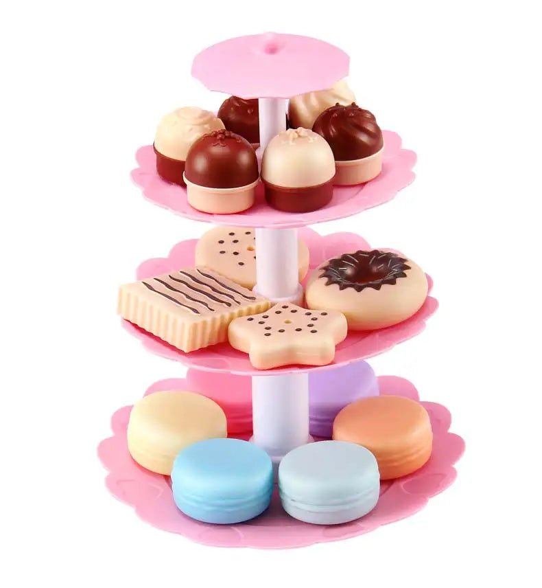 Children Imitate Kitchen Food Toys Birthday Cake Egg Tower Cooking Utensils Steak Fried Eggs Hot Dogs House Games Holiday Gifts