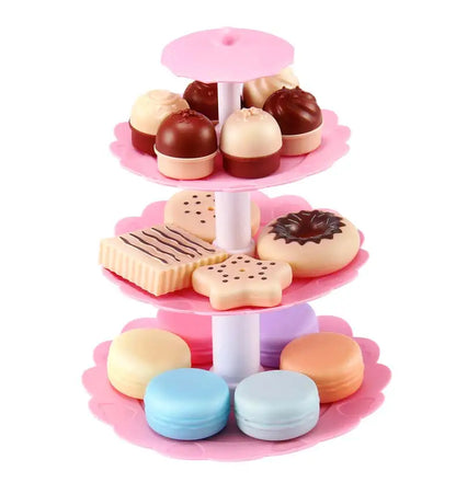Children Imitate Kitchen Food Toys Birthday Cake Egg Tower Cooking Utensils Steak Fried Eggs Hot Dogs House Games Holiday Gifts