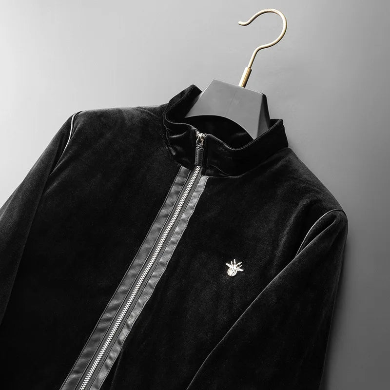 Printed Thick Velvet Winter Clothes for Men Coat Winter Jacket Men