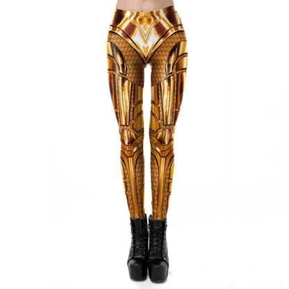 FCCEXIO Party Series Leggings The Wonders Magic Woman Movie Pattern 3D Print Sexy  Leggins Casual Workout Fitness Pants