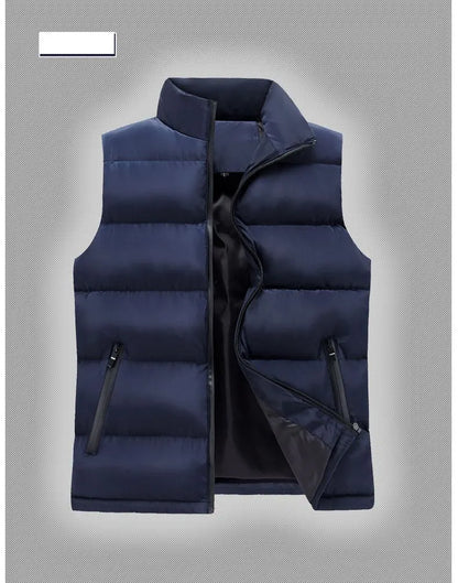 Men spring and fall Jacket Winter Men Vest For Down Cotton Sleeveless Jacket Waistcoat Man Big Size Warm Mens Coat