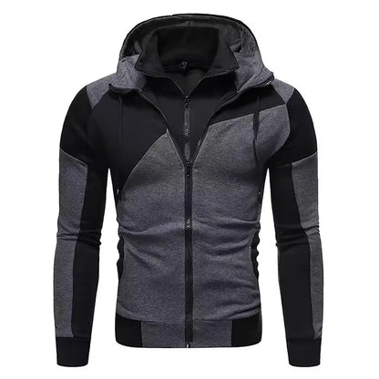 M-3XL Men Hooded Fleece Zip Hoodie Men Thick Solid Color Sweatshirt Mens Casual Hoodies Sportswear Hooded Sweatshirts