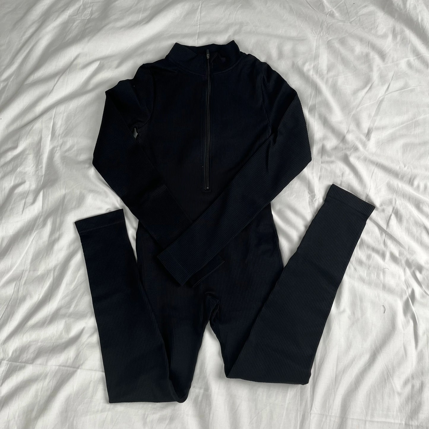New Long Sleeved Zipper Seamless Ftness Jumpsuit Women's Sportswear Jumpsuit