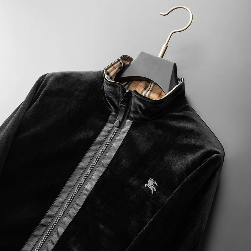 Thickened Jacket Printed Thick Velvet Winter Clothes for Men Coat Winter Jacket Men