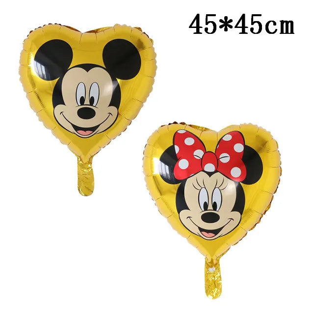 110cm Large Mickey Minnie Mouse Foil Balloons Cartoon Birthday Party Decorations Kids Baby Shower Party Baloon Toys