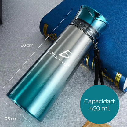 Stainless Steel Thermos Elegant Double Wall Thermal Glass 450 ml