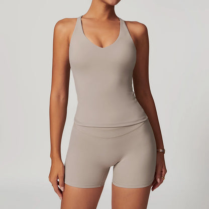2 Piece Women's Co Ord Set 2024 Summer Designer Fitness Woman Top Sportswear Manufacturer for the Gym