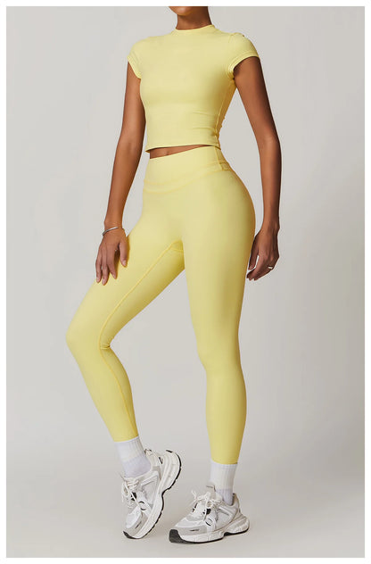 2 Piece Women's Co Ord Set 2024 Summer Designer Fitness Woman Top Sportswear Manufacturer for the Gym