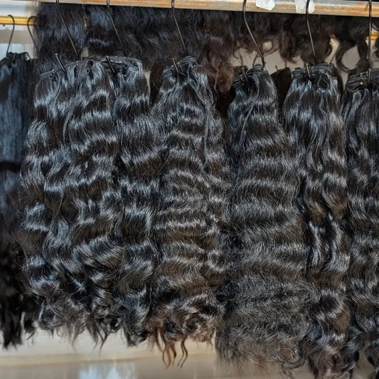 Raw Indian Hair Directly From India Natural Wave Hair Extensions No Chemical Virgin Human Hair Unprocessed Bundles