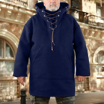 New Medieval Viking Costume Casual New Mid-length Casual Jacket Hoodies Top Adult Men Coat Cosplay