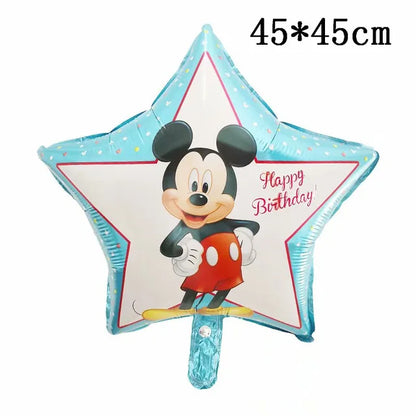 110cm Large Mickey Minnie Mouse Foil Balloons Cartoon Birthday Party Decorations Kids Baby Shower Party Baloon Toys